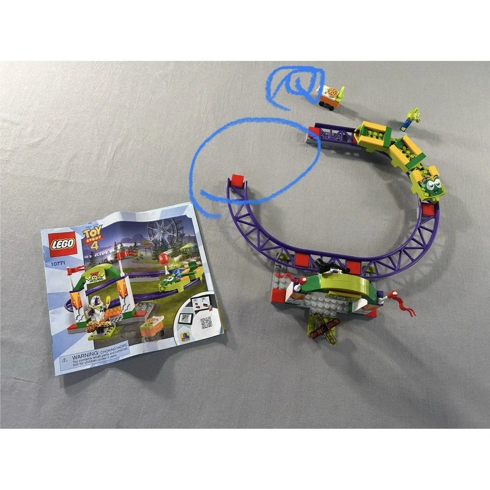 Lego Disney Pixar Toy Story 4 #10771 Carnival Thrill Coaster Incomplete Set